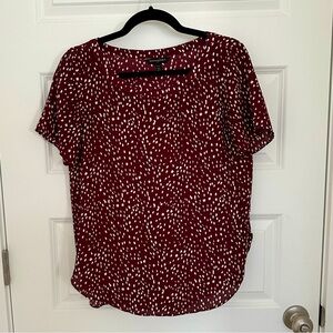 Banana Republic maroon loose fit flowy blouse